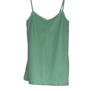 Mint Green Victoria’s Secret stretchy seamless tank top large lace detailing